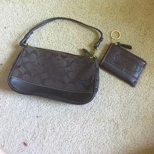 Coach purse with coin purse