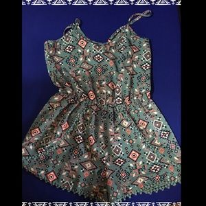 Chic colorful Swim suit cover up/ romper!