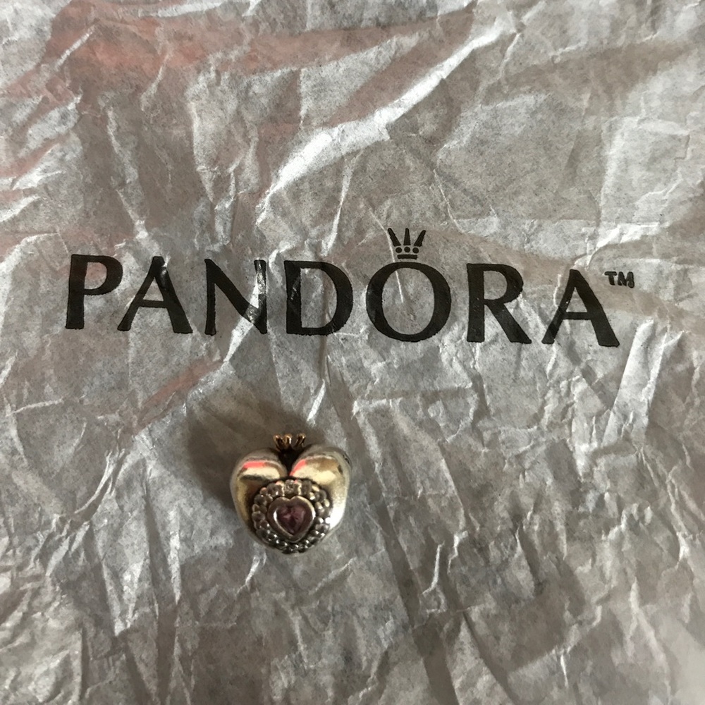 Princess pink pandora heart charm