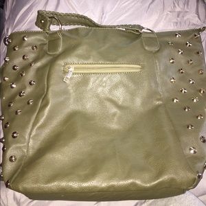Olive and gold detailed bag