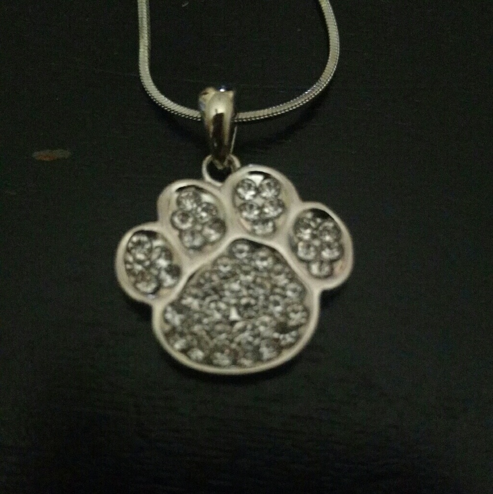 Paw print necklace