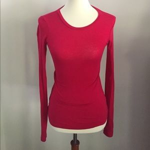 THEORY Long Sleeve Pullover Crew Neck Tee