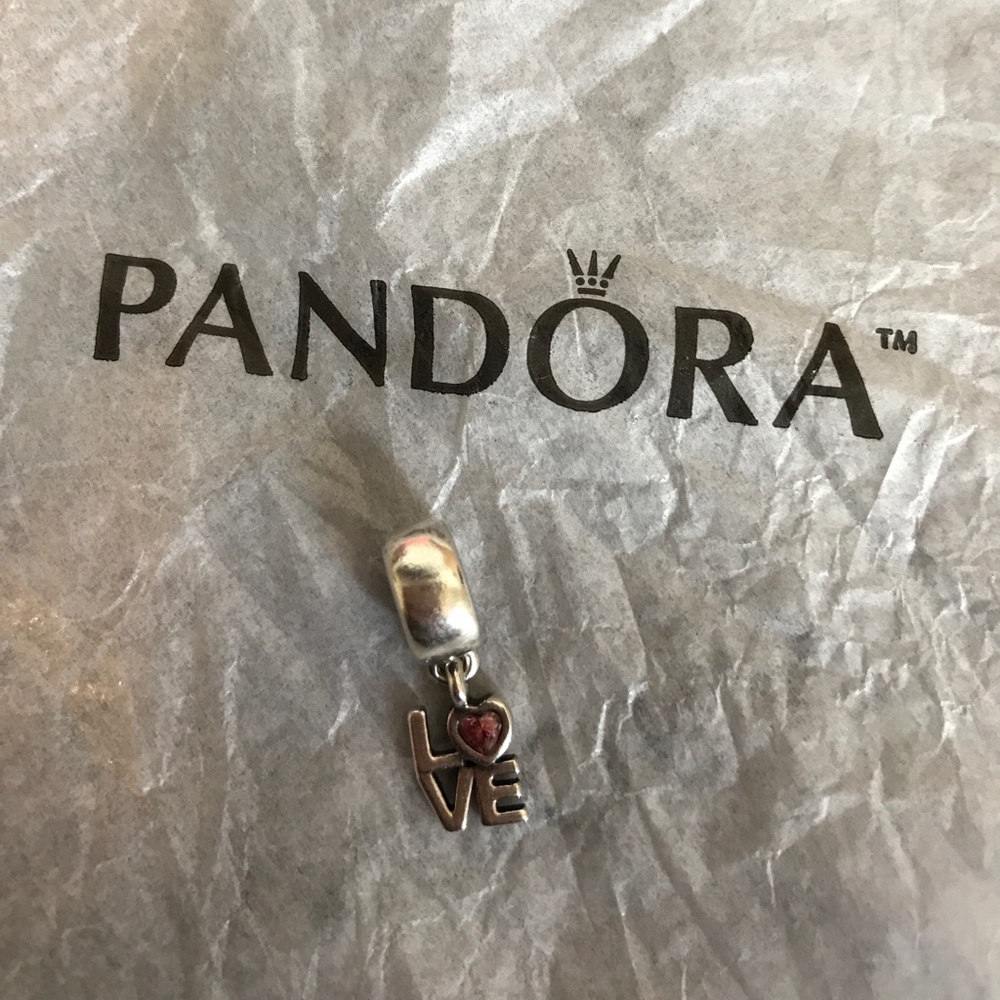 Pink love dangle charm pandora