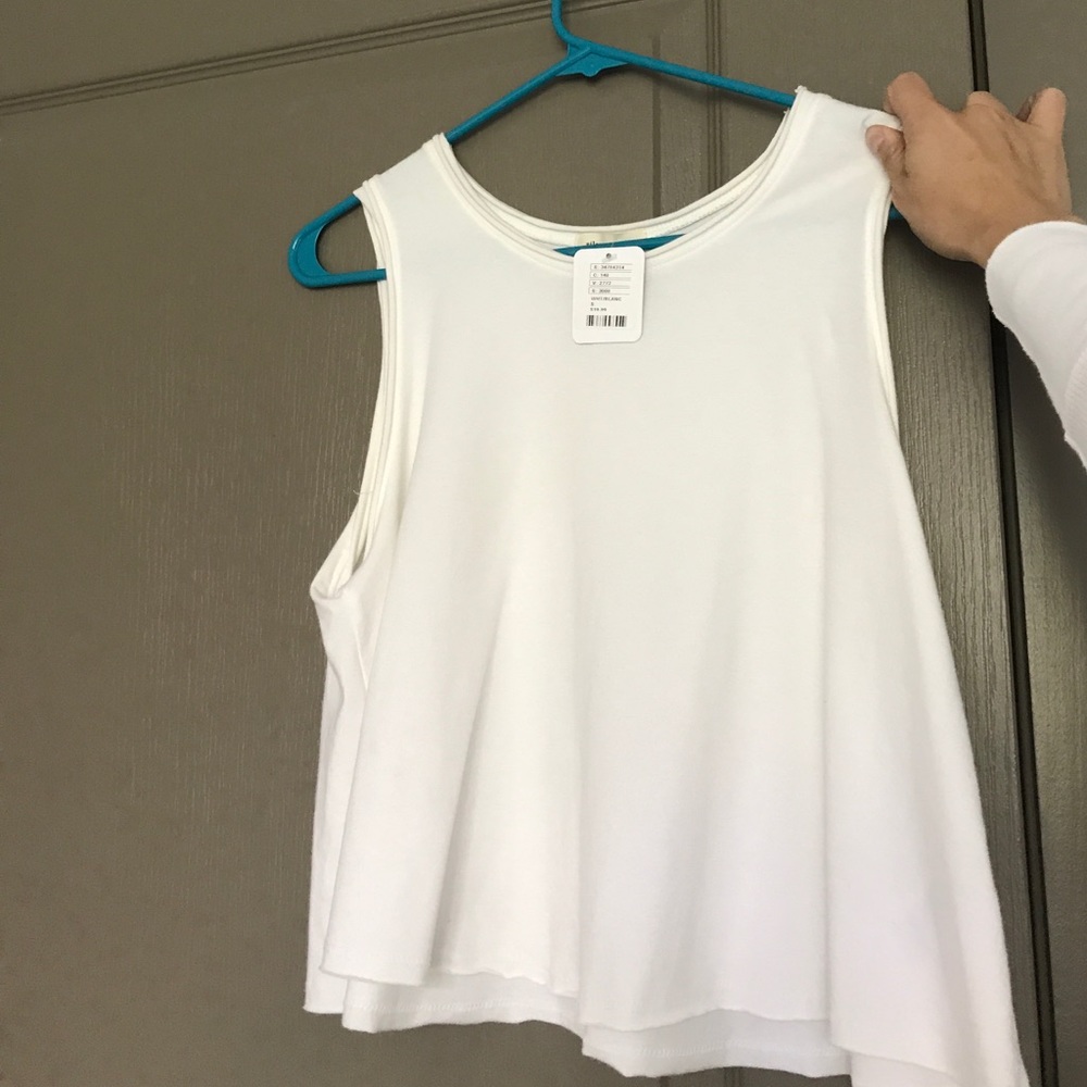 White cotton tank top