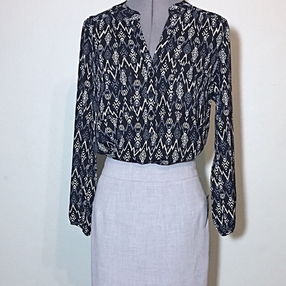 Forever 21 Tops - NEW! F21 Black & Gray Icat Print Long Sleeve Top