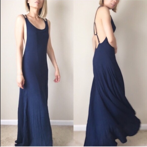Middleton midnight long float dress. Sexy back - Picture 3 of 3