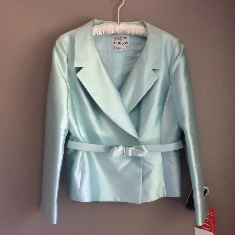 Aqua Suit - Rickie Freeman Teri Jon - size 14