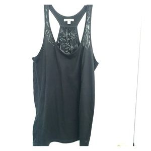 American Eagle Outfitters dark gray floral tank
