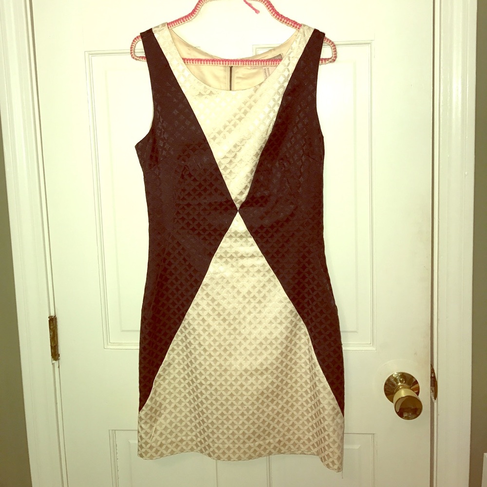 Pretty cream and black dress