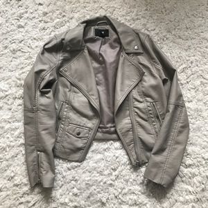 H&M Grey Leather Jacket