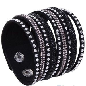 😱2 LEFT!😱 Black Bling Multilayer Wrap Bracelet