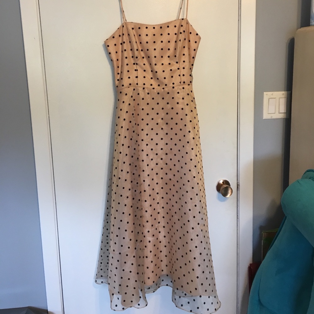 Beige Tea-length dress