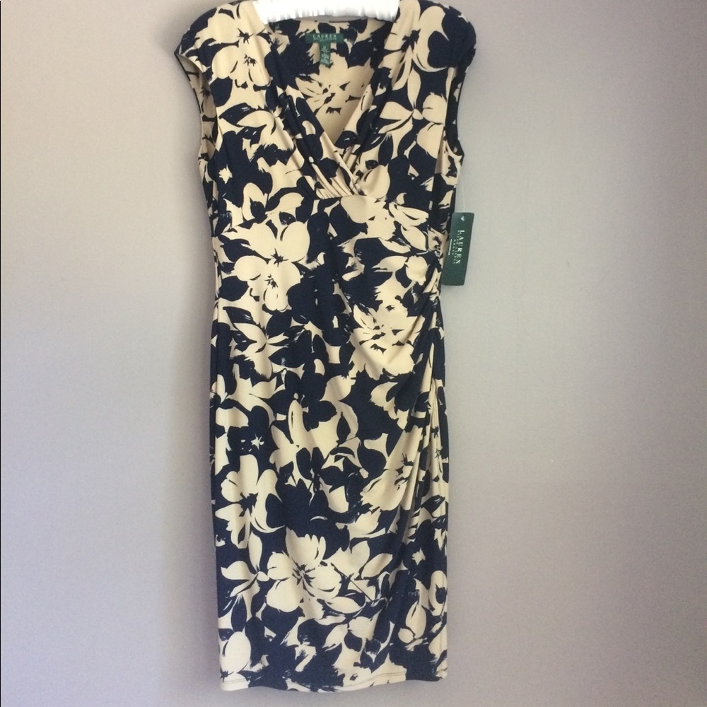 NEW tan and navy dress size 12
