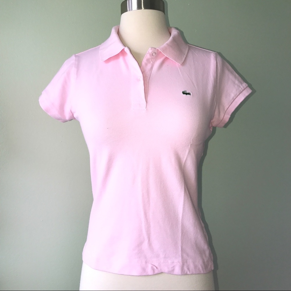 Lacoste Devanlay Pique Pink Polo Shirt Small