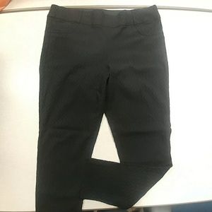 Black diamond patterned dress pants