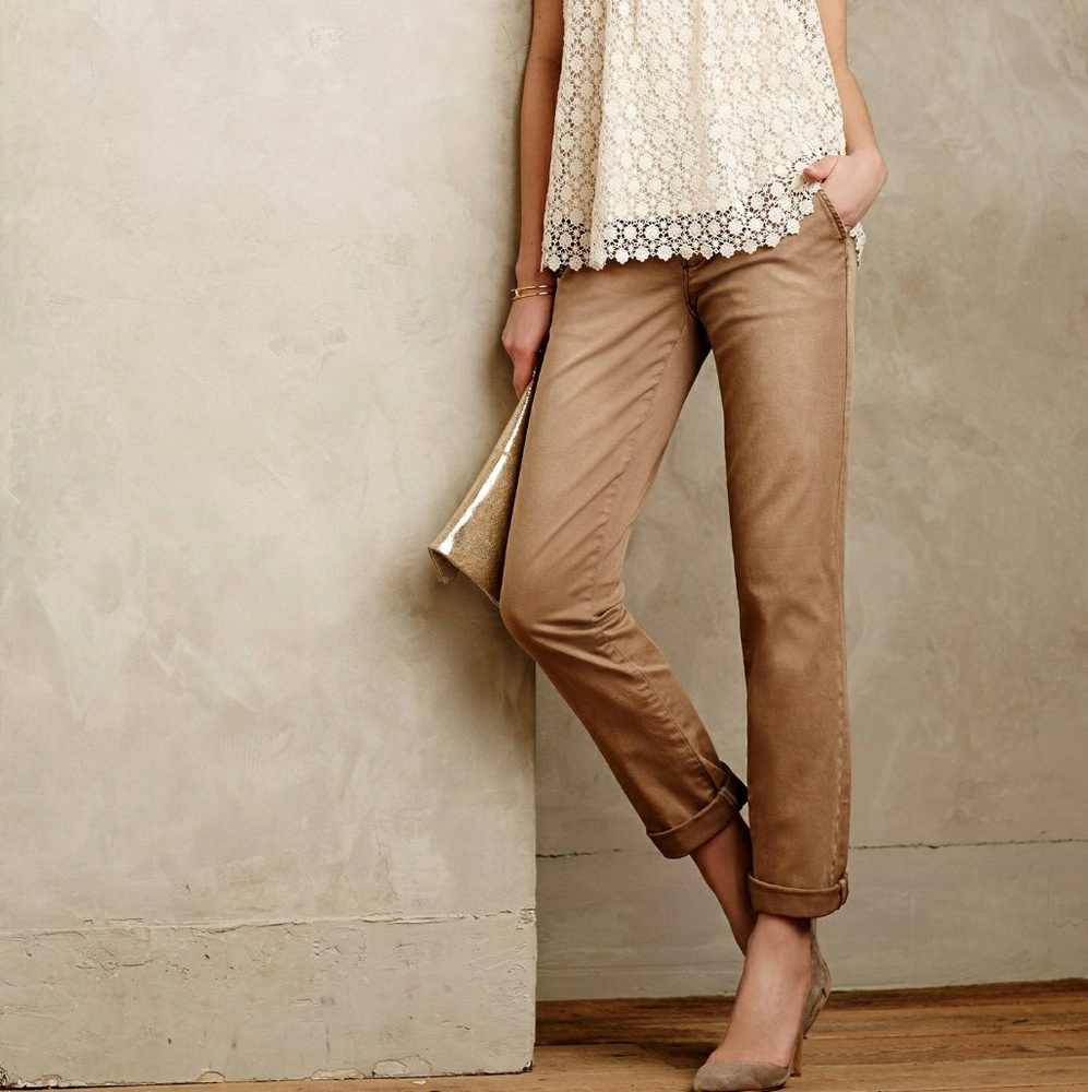 Anthropologie Pilcro Hyphen Dark Khaki Chinos