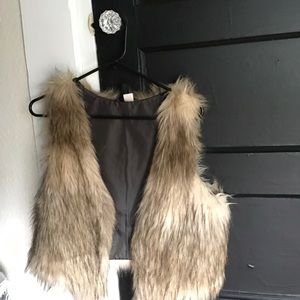Faux fur vest