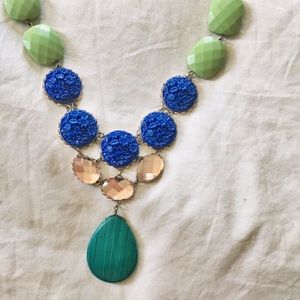 Colorful texture statement necklace