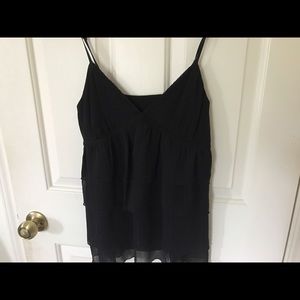 MOVING SALE! Express black shimmer ruffle top