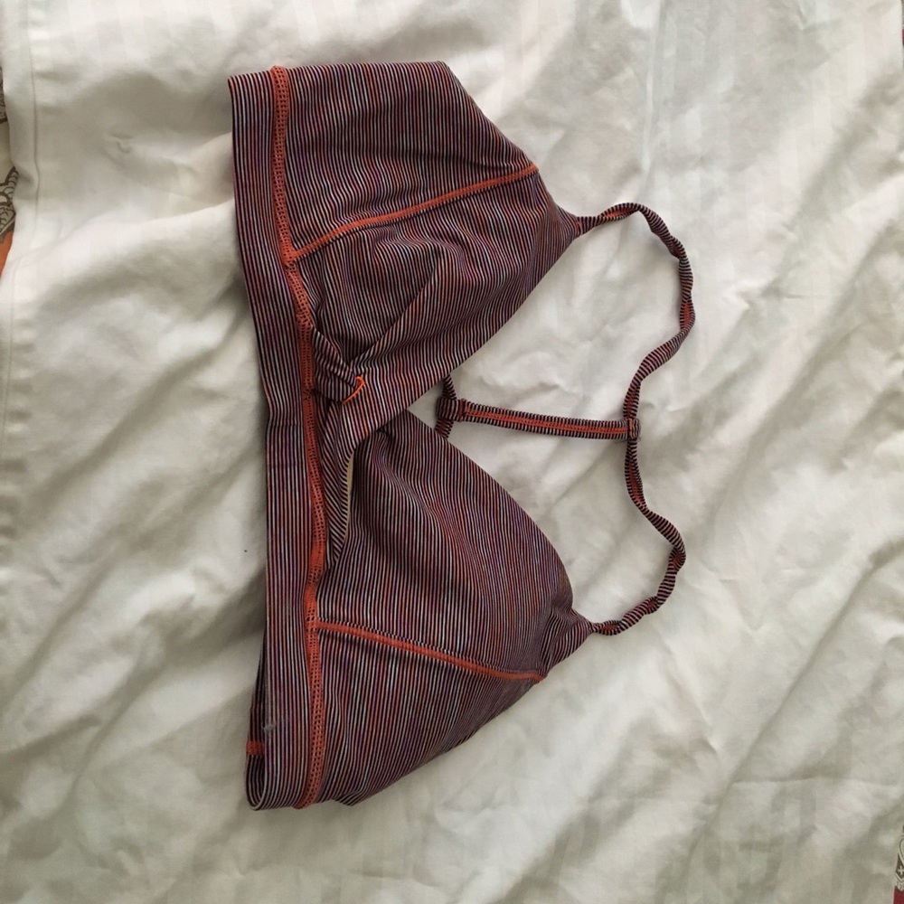 Size 6 multi colored lululemon sports bra