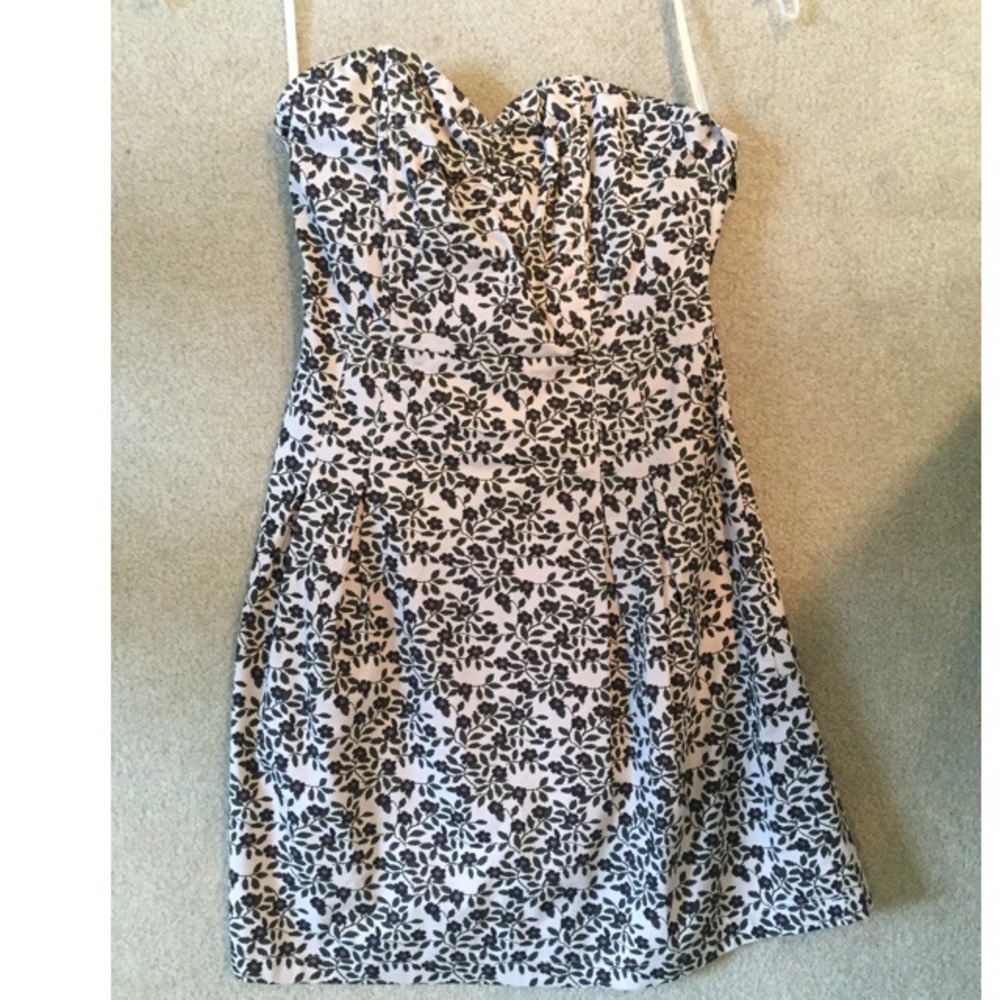 Flower strapless dress