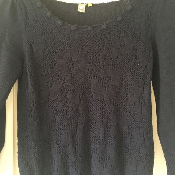 navy knit ANTHRO sweater - Picture 3 of 4