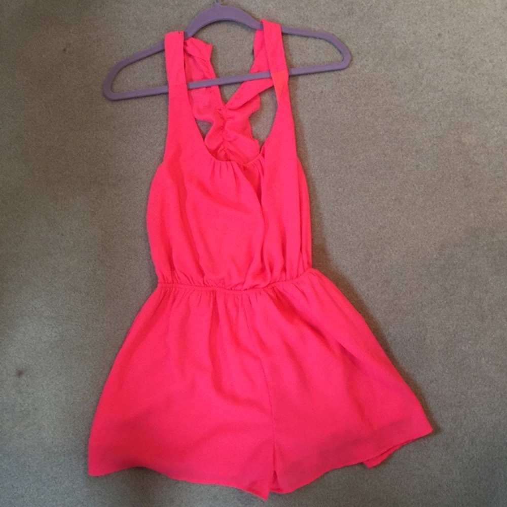 Bright pink Romper