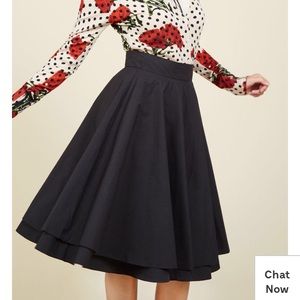 High-waisted skirt, black