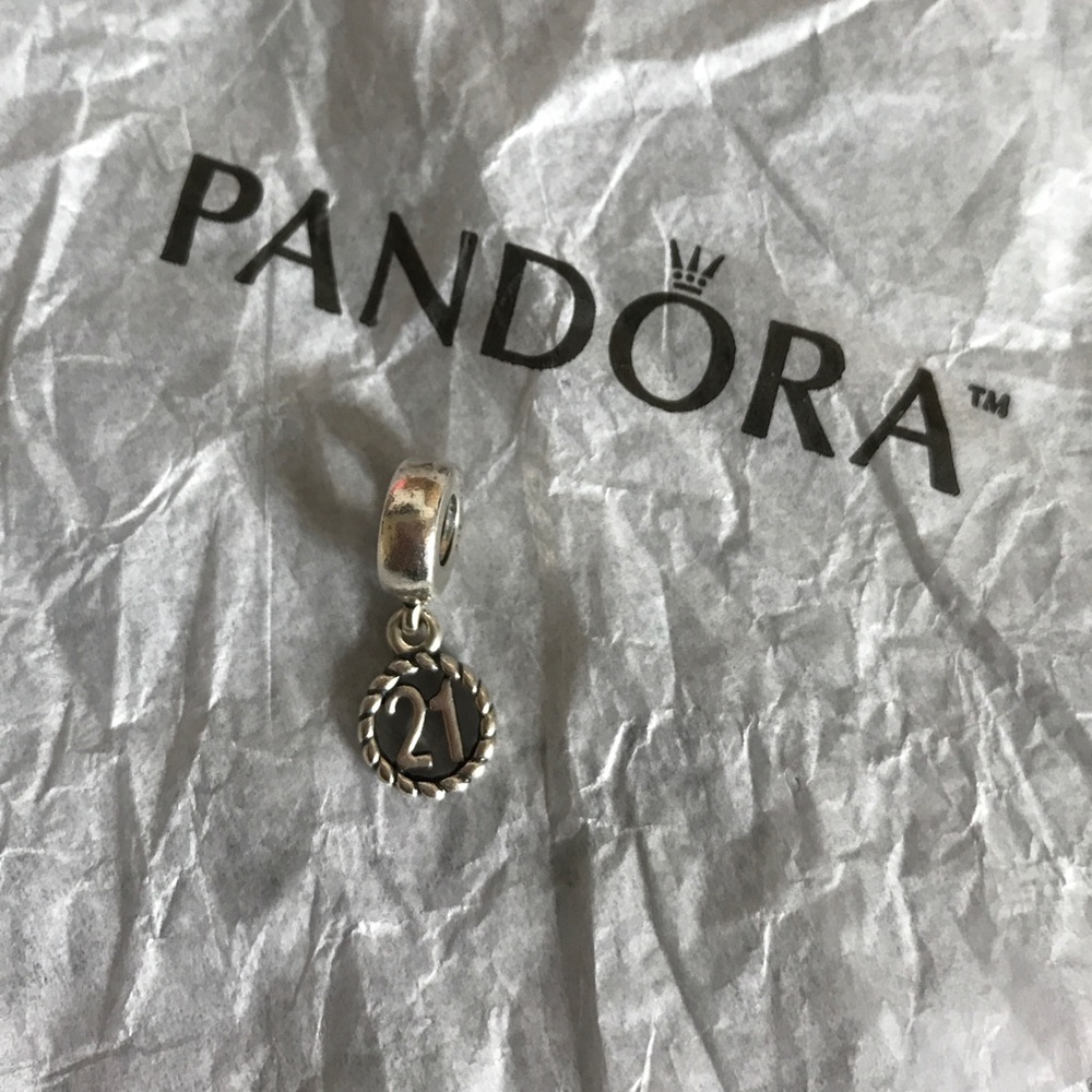 "21" pandora charm