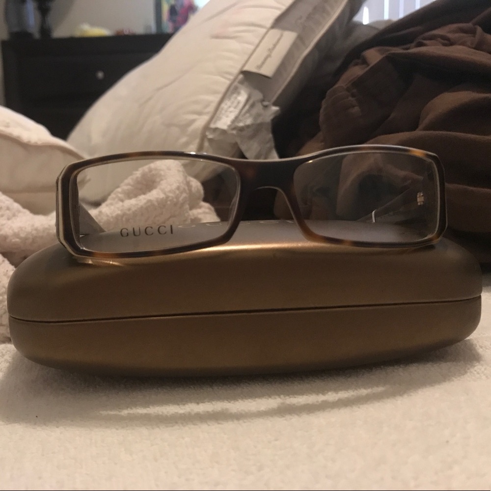 Authentic new Gucci eye glasses brown