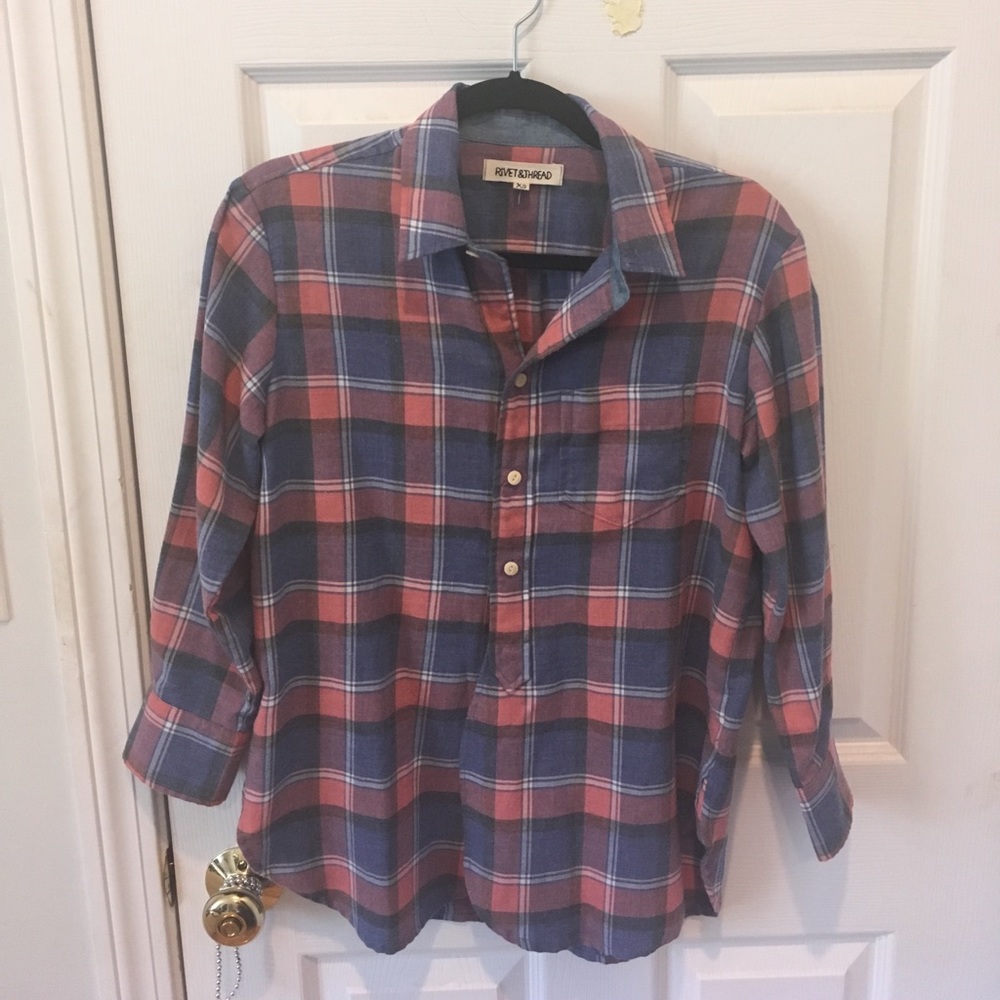 Madewell quater sleeve flannel