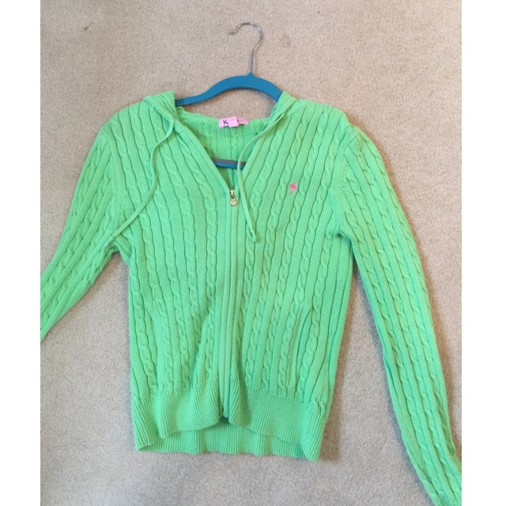 Green Lilly zip up sweater