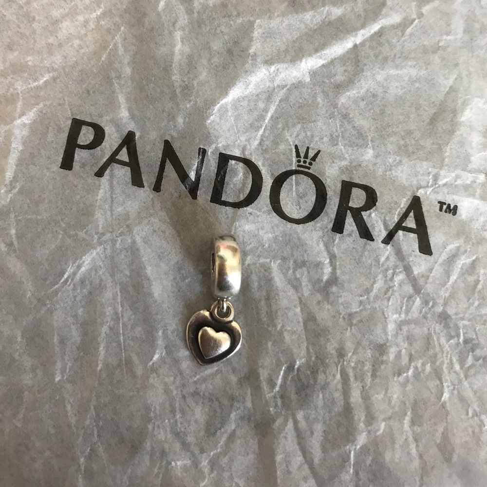 Double heart pandora charm