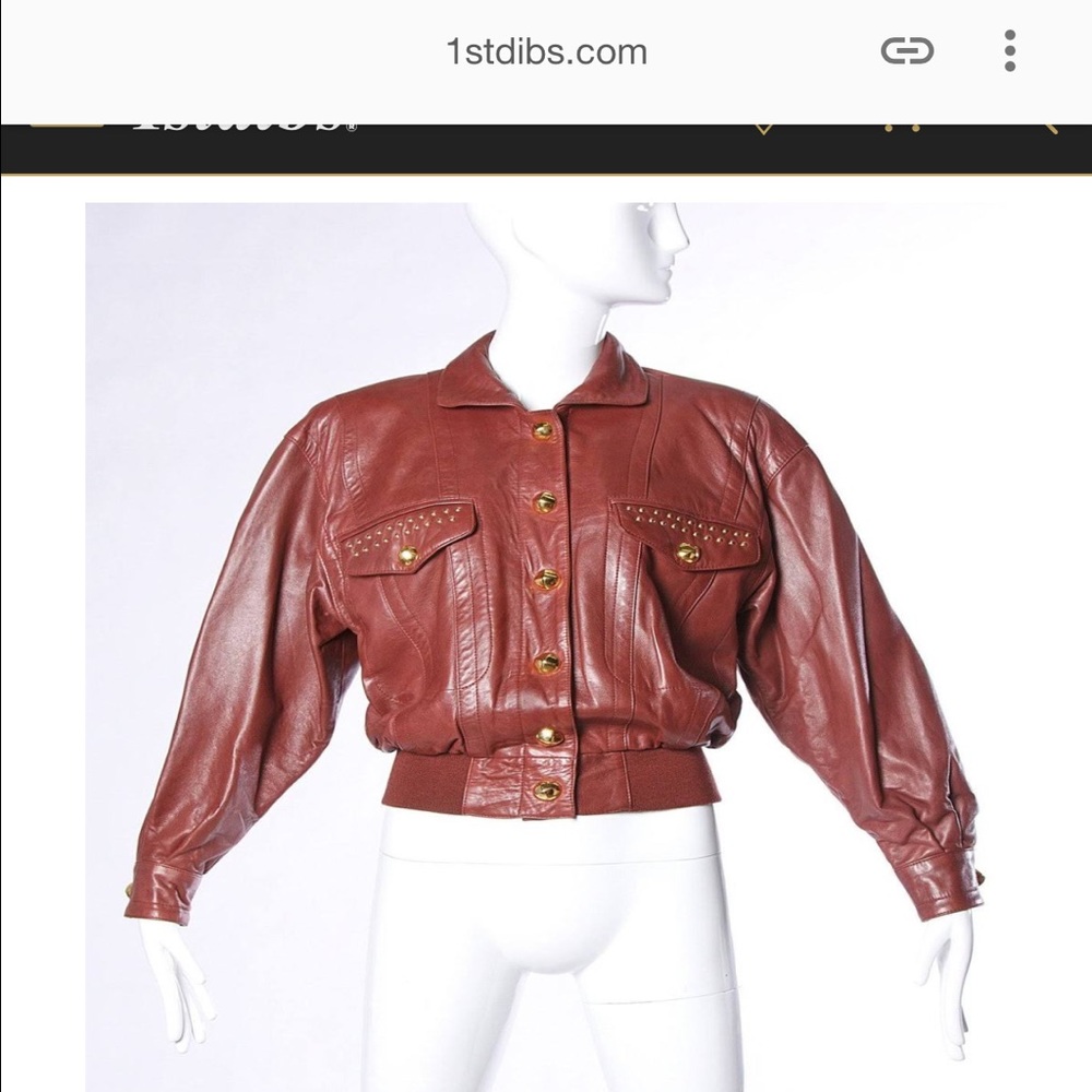 Vintage escada leather jacket