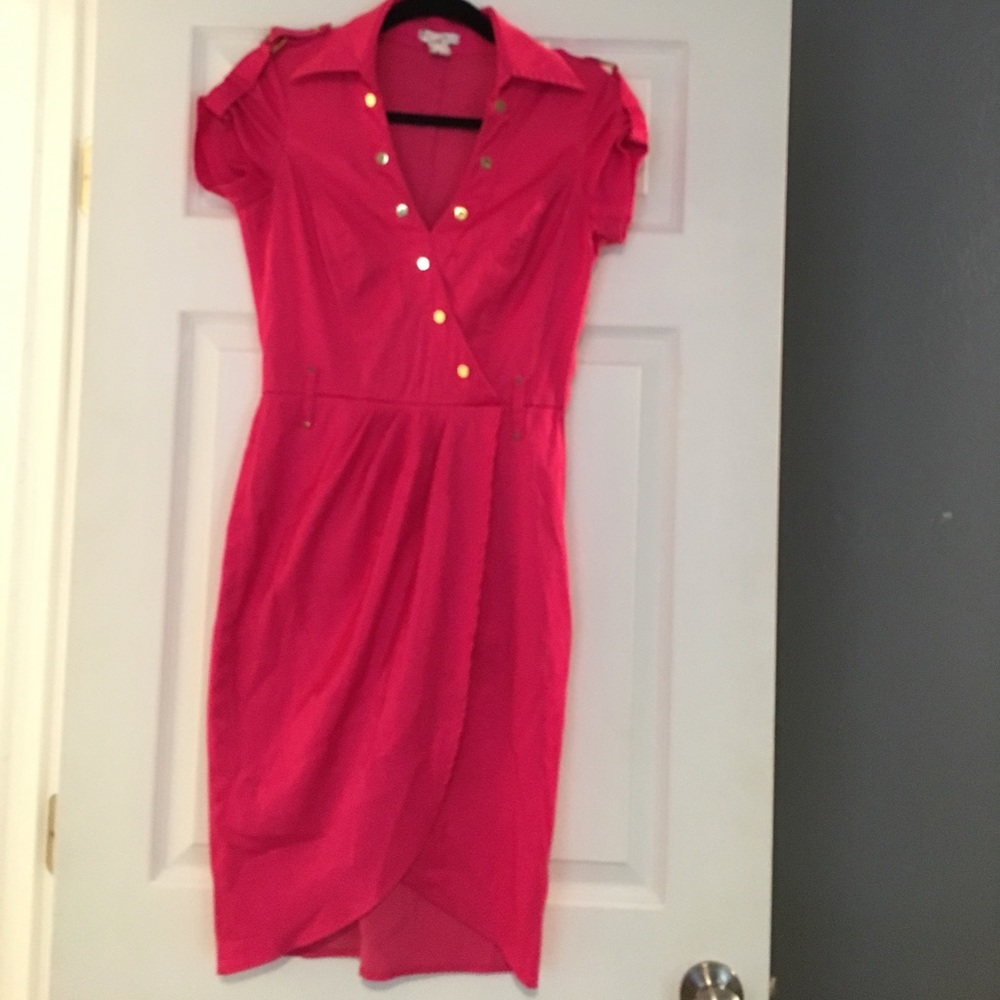 Pink with gold embellishments dress