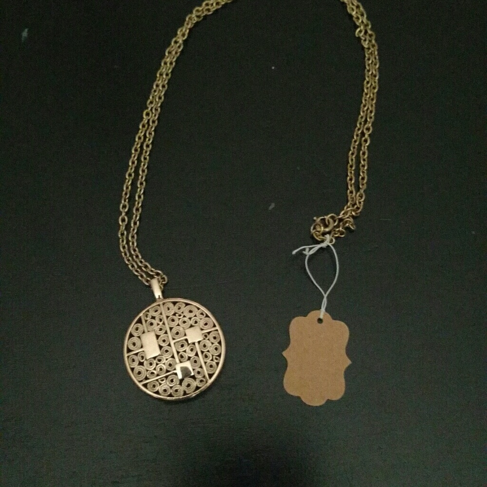 Gold long necklace