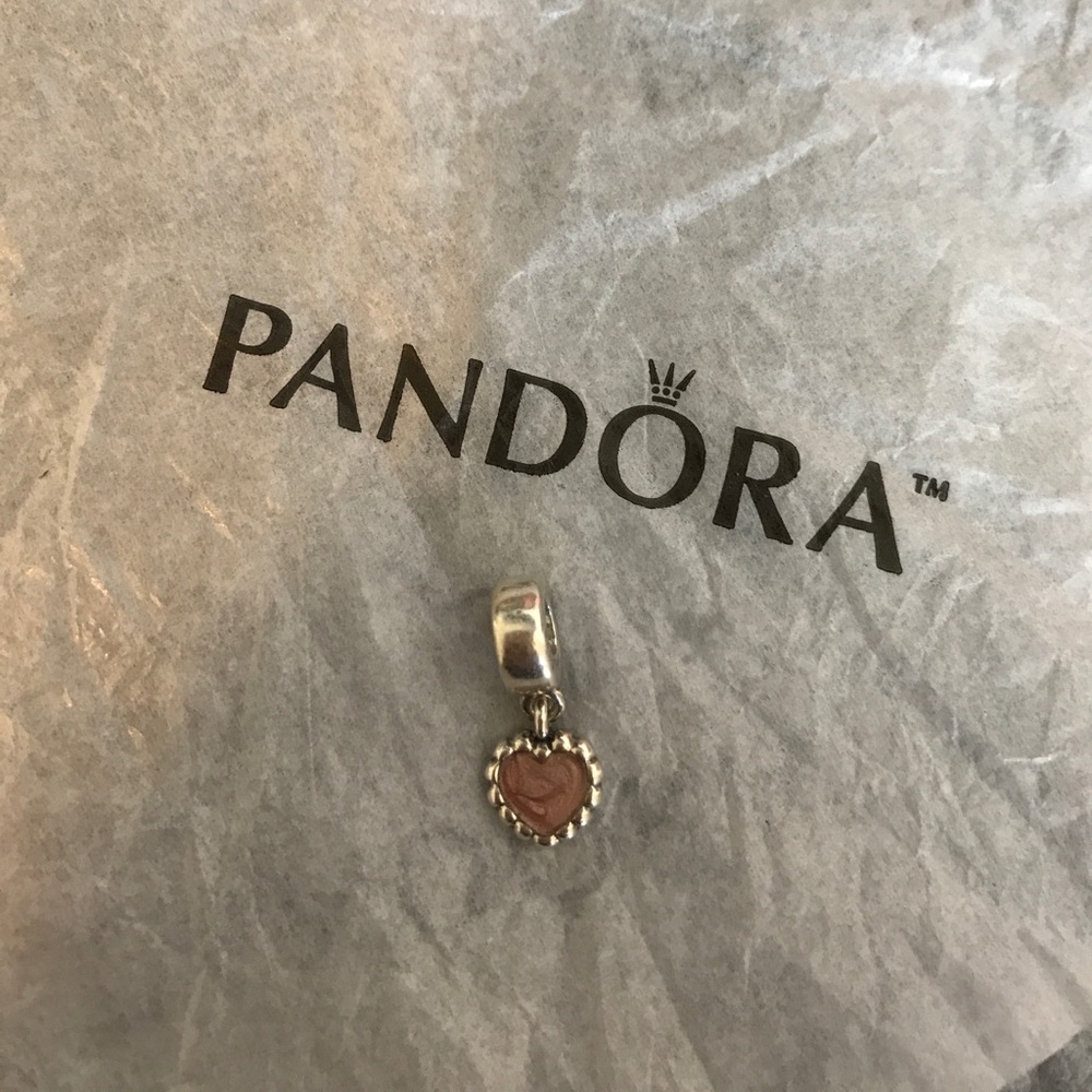 Pink enamel pandora charm