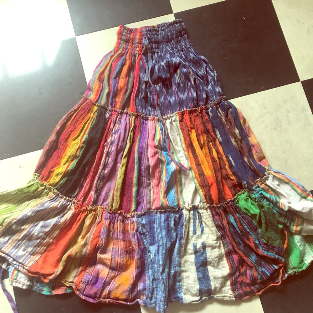 Rainbow Guatemalan Skirt