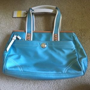 Blue Coach purse