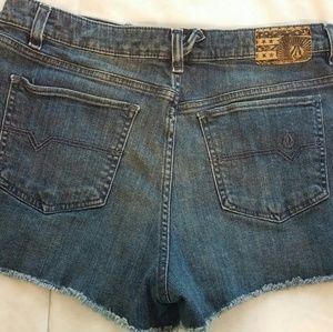 High rise jean shorts