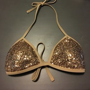 Aerie Sequin Nude Bikini