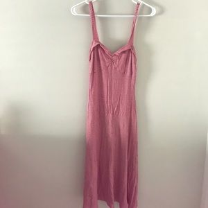 Free People xs midi sun dress in red white stripe