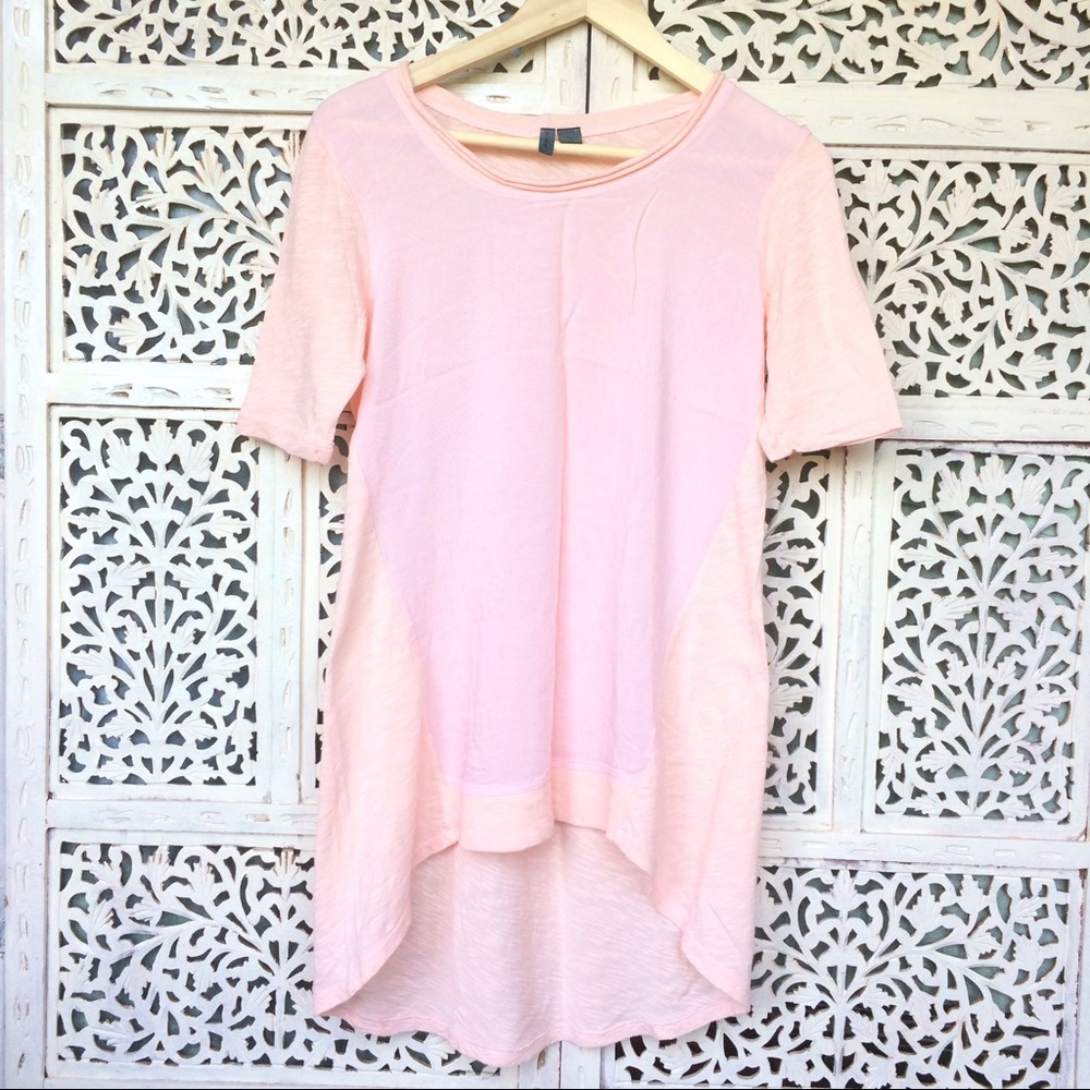 Blush top high low Anthropology tunic
