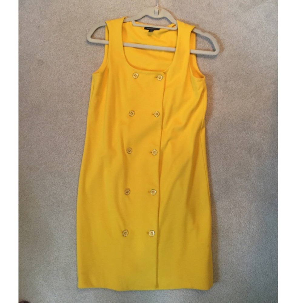 Yellow button dress