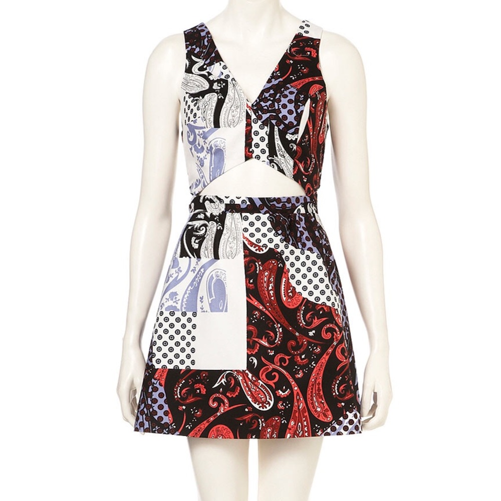 Topshop Paisley Cutout Dress