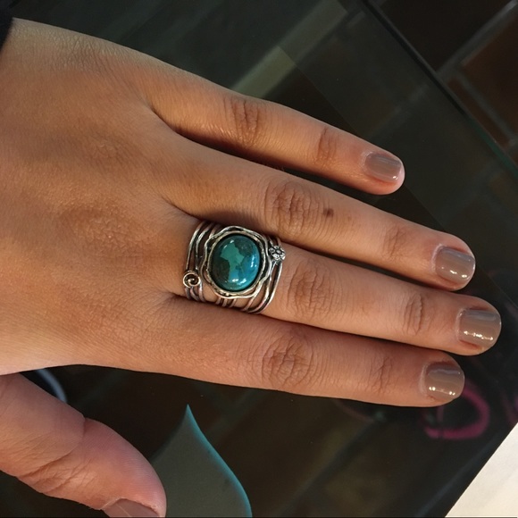 SOLD sterling silver ring with stone - Picture 3 of 7