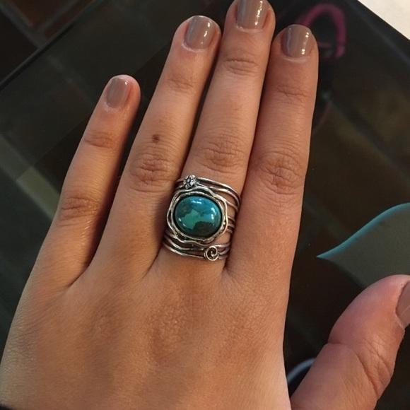 SOLD sterling silver ring with stone - Picture 2 of 7