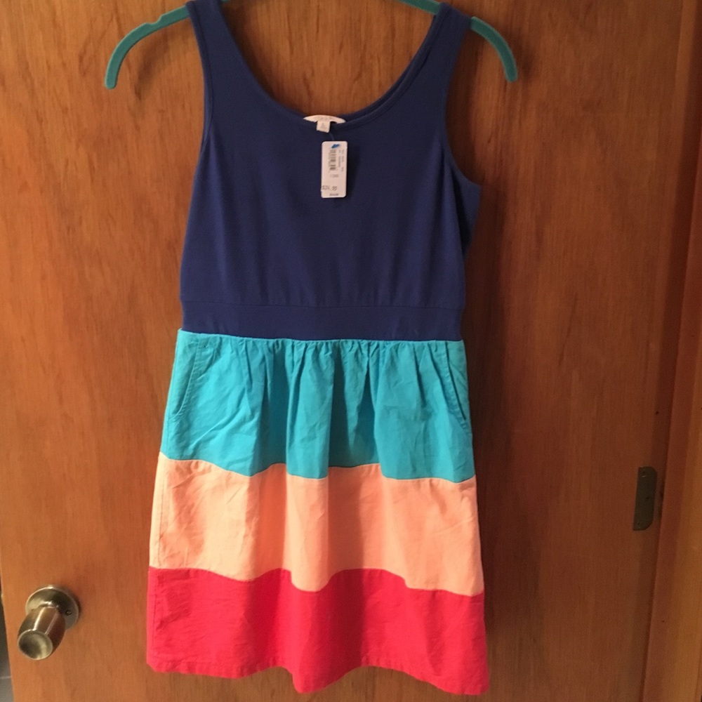 Adorable color blocked kids dress