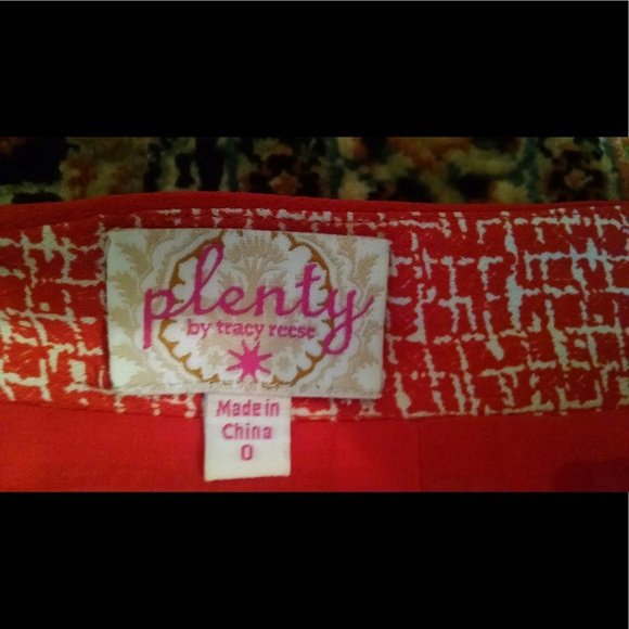 Tracy Reese coral and white peplum skirt Size 0 - Picture 3 of 4