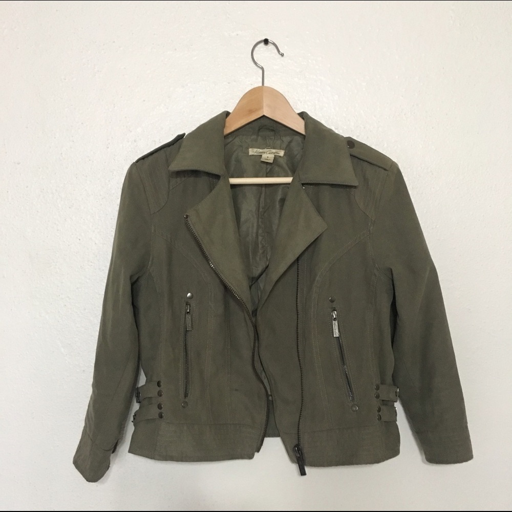 Kenneth Cole Faux Suede Moto Jacket